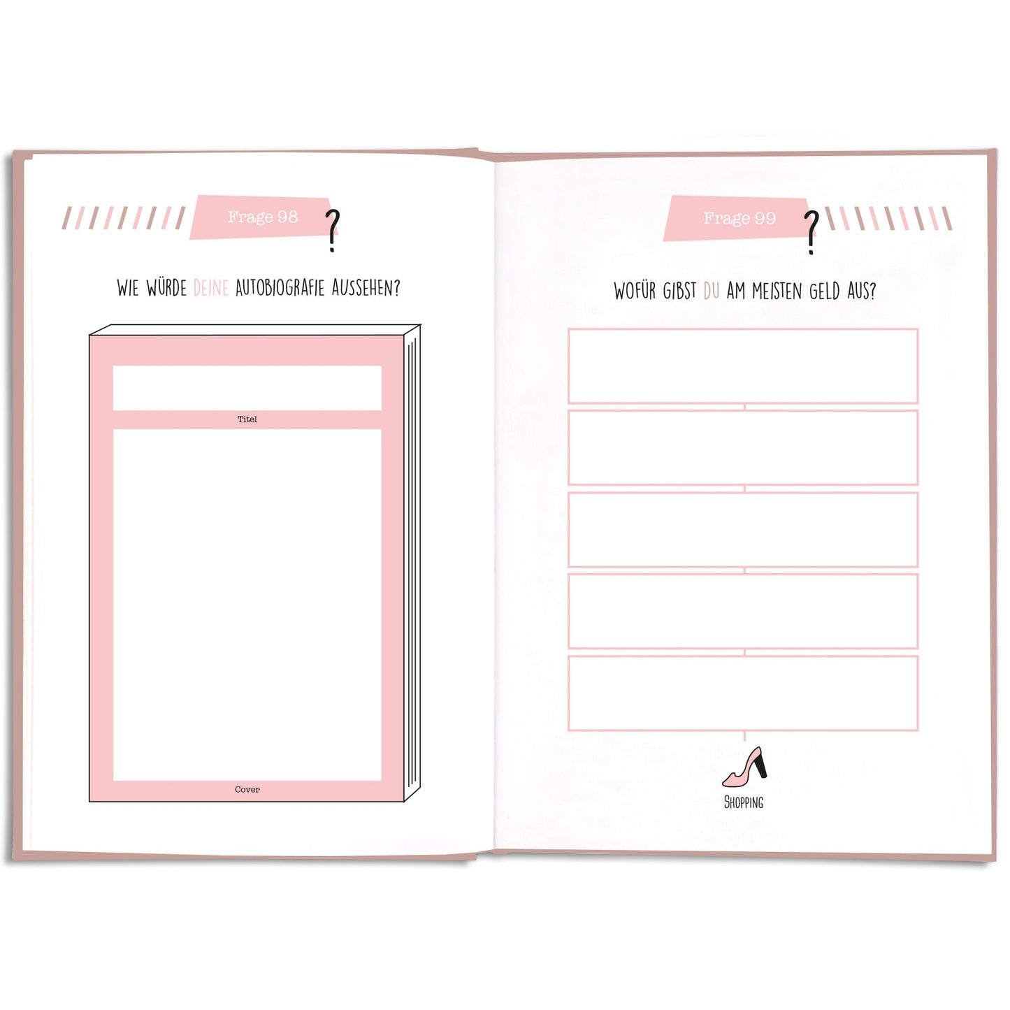 Mein Glück Ausfüllbuch - Cupcakes & Kisses