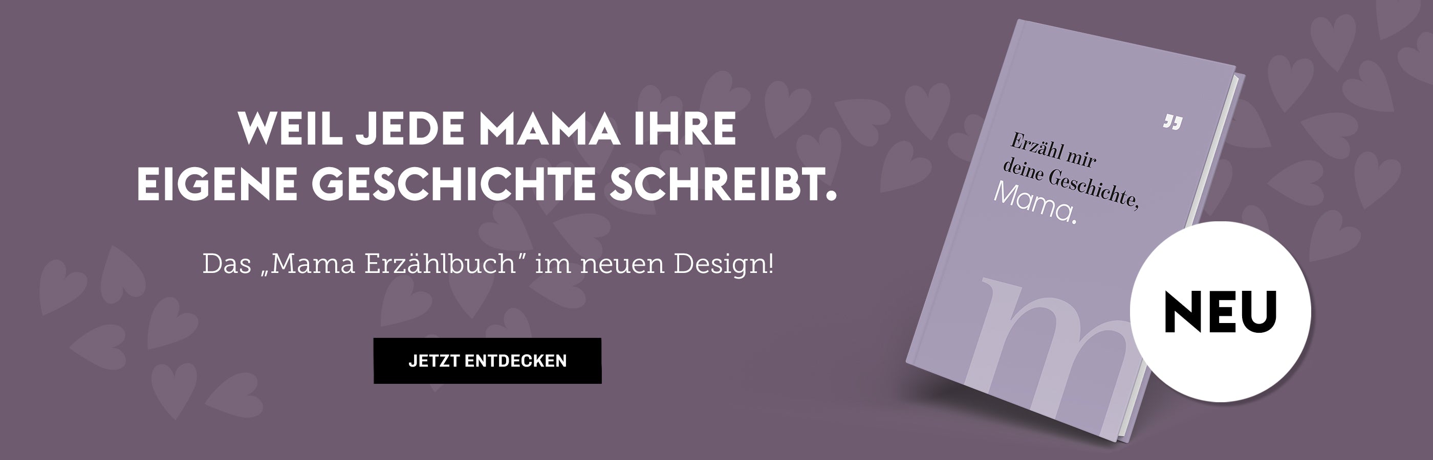 Mama Erzähl Mal Buch im neuen modernen Design Banner