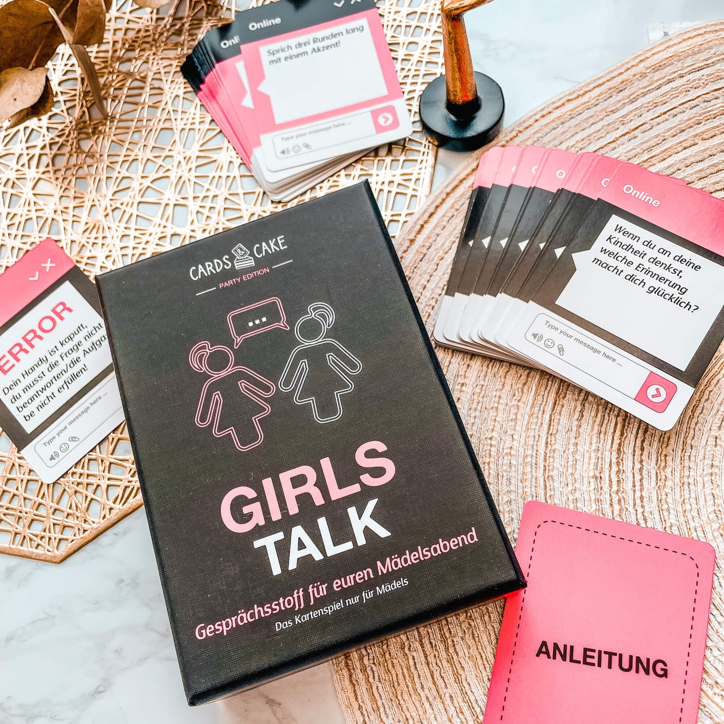 CARDS & CAKE GIRLS TALK Kartenspiel - Cupcakes & Kisses