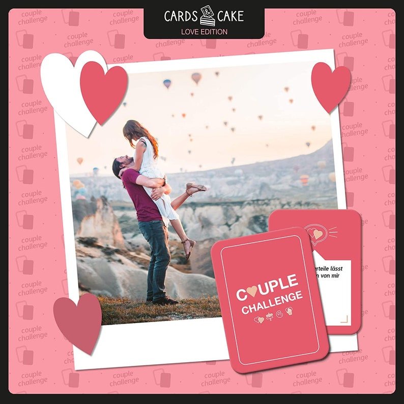 CARDS & CAKE Kartenspiel Couple Challenge - Cupcakes & Kisses