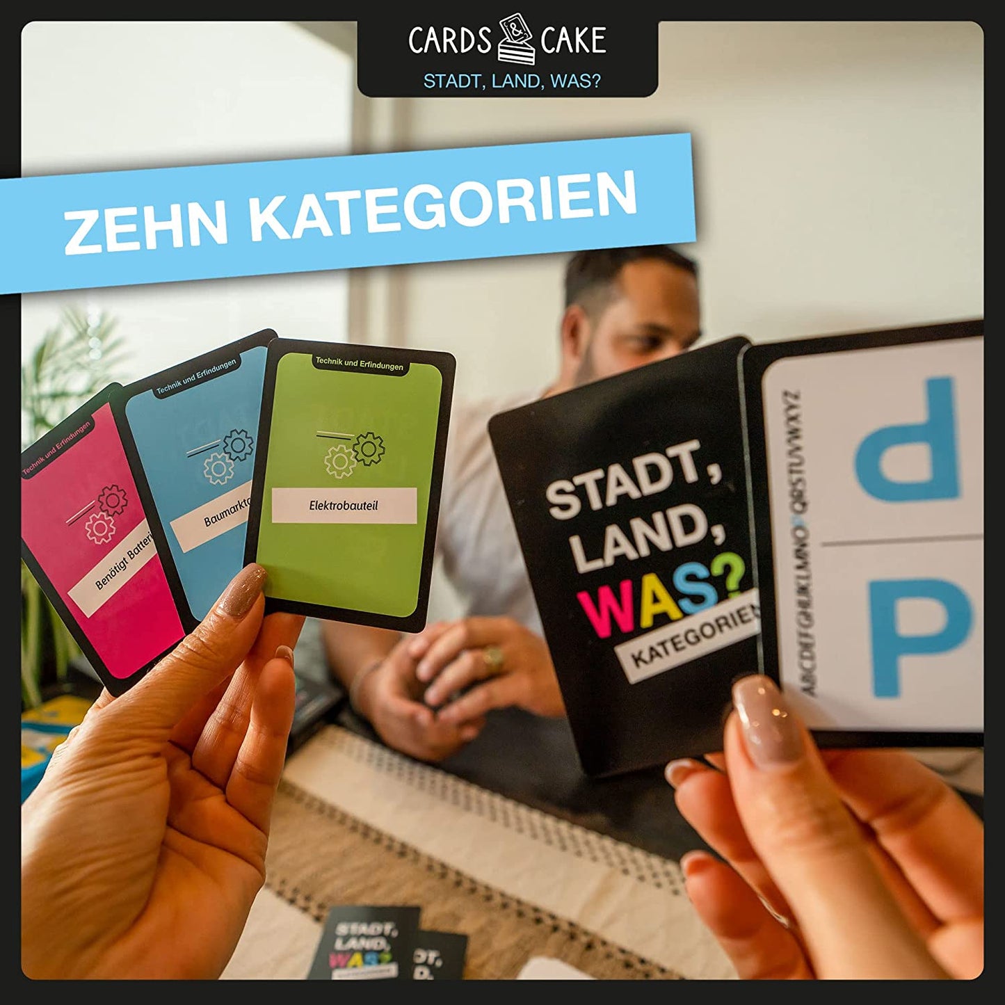 CARDS & CAKE Kartenspiel Stadt Land Was - Cupcakes & Kisses